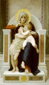  jesus Pintura Art%C3%ADstica - La Vierge LEnfant Jesus et Saint Jean Baptiste William Adolphe Bouguereau religioso cristiano